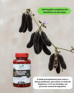 Mucuna Preta - 120 cápsulas de 500mg