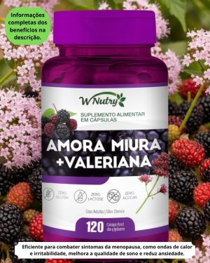 Amora Miúra com Valeriana - 120 cápsulas de 500mg