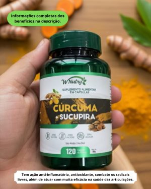 Cúrcuma com Sucupira - 120 cápsulas de 500mg