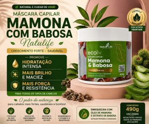 Máscara Capilar Mamona com Babosa Natulife - 490g
