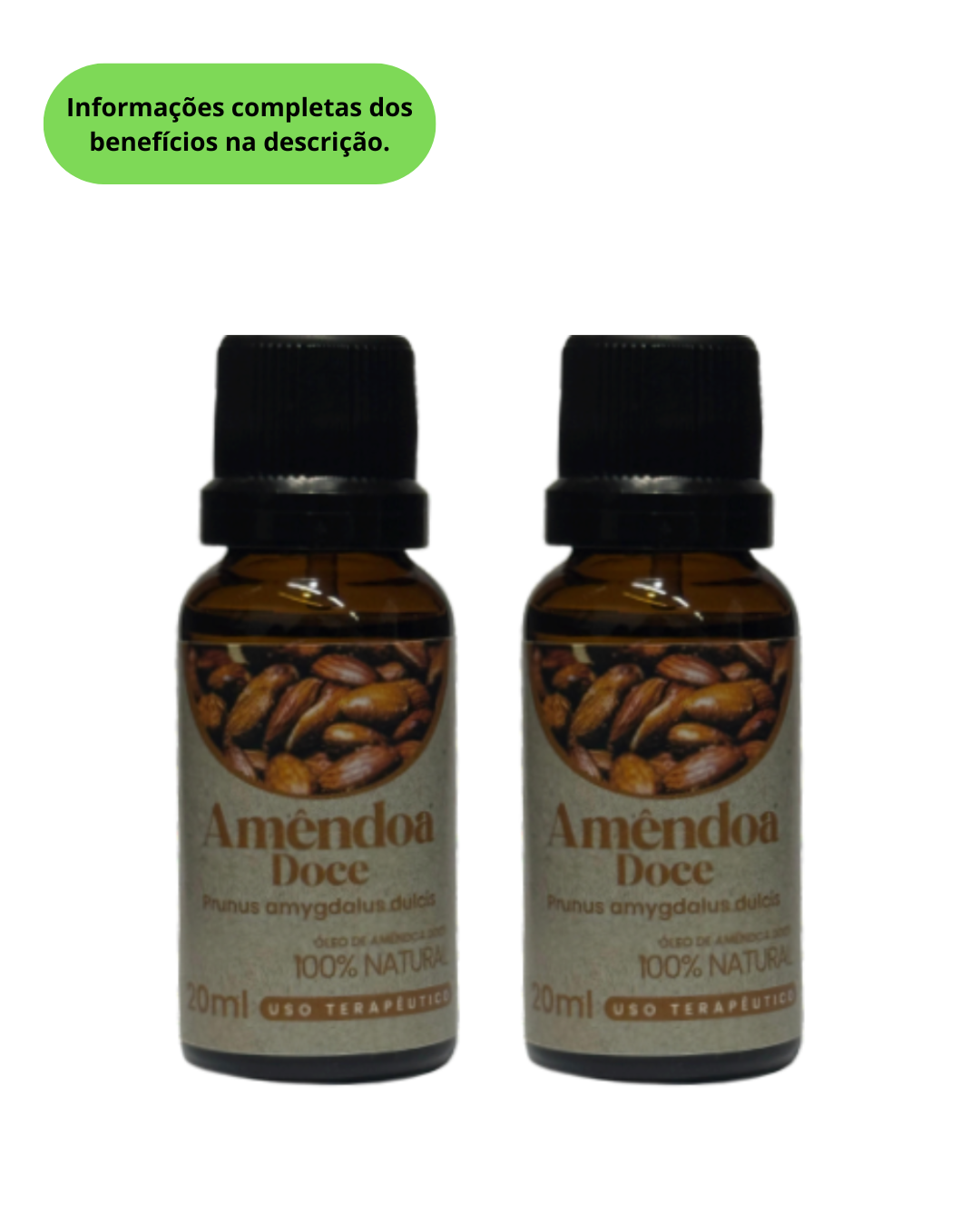 2 Óleos de Amêndoa-Doce - 20ml cada