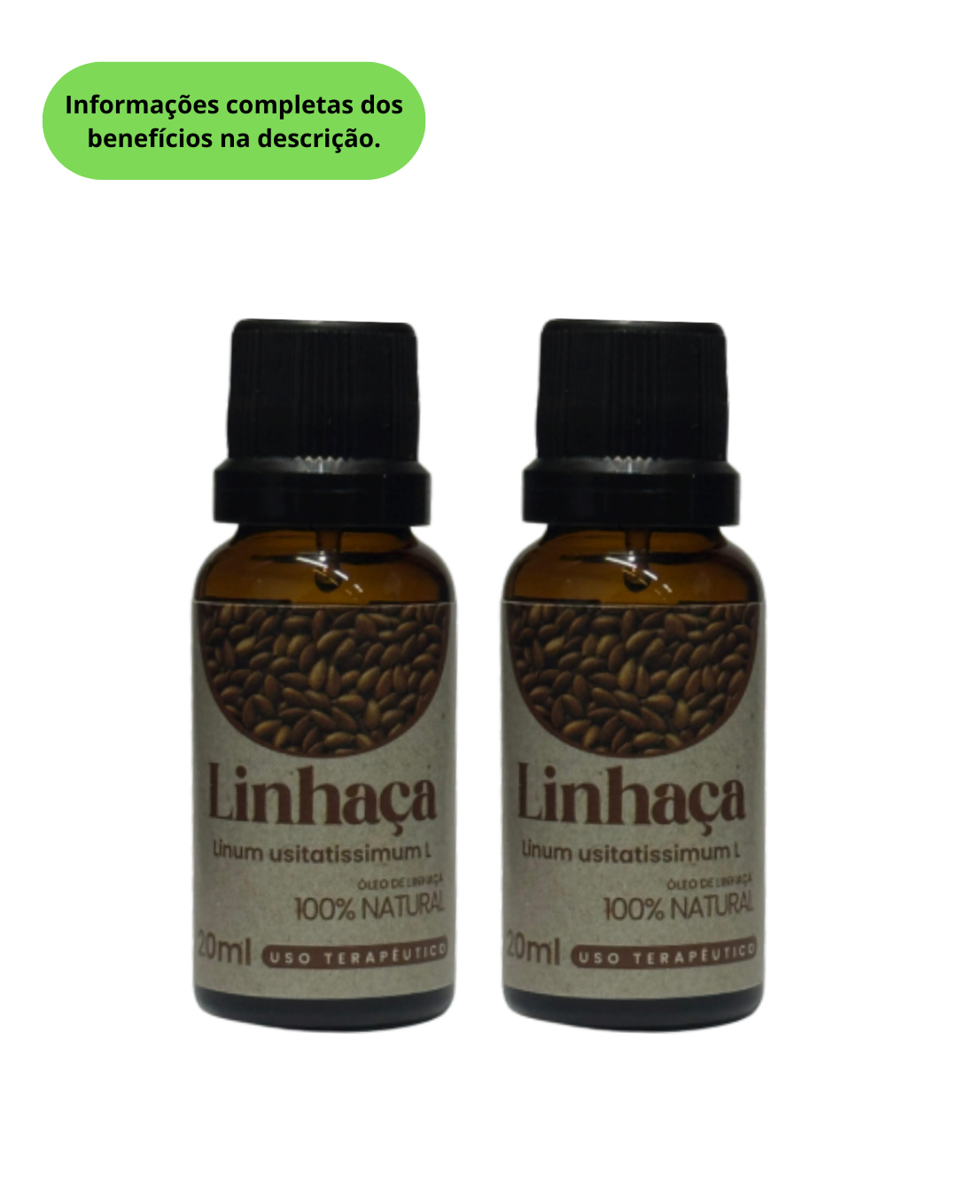 2 Óleos de Linhaça - 20ml cada