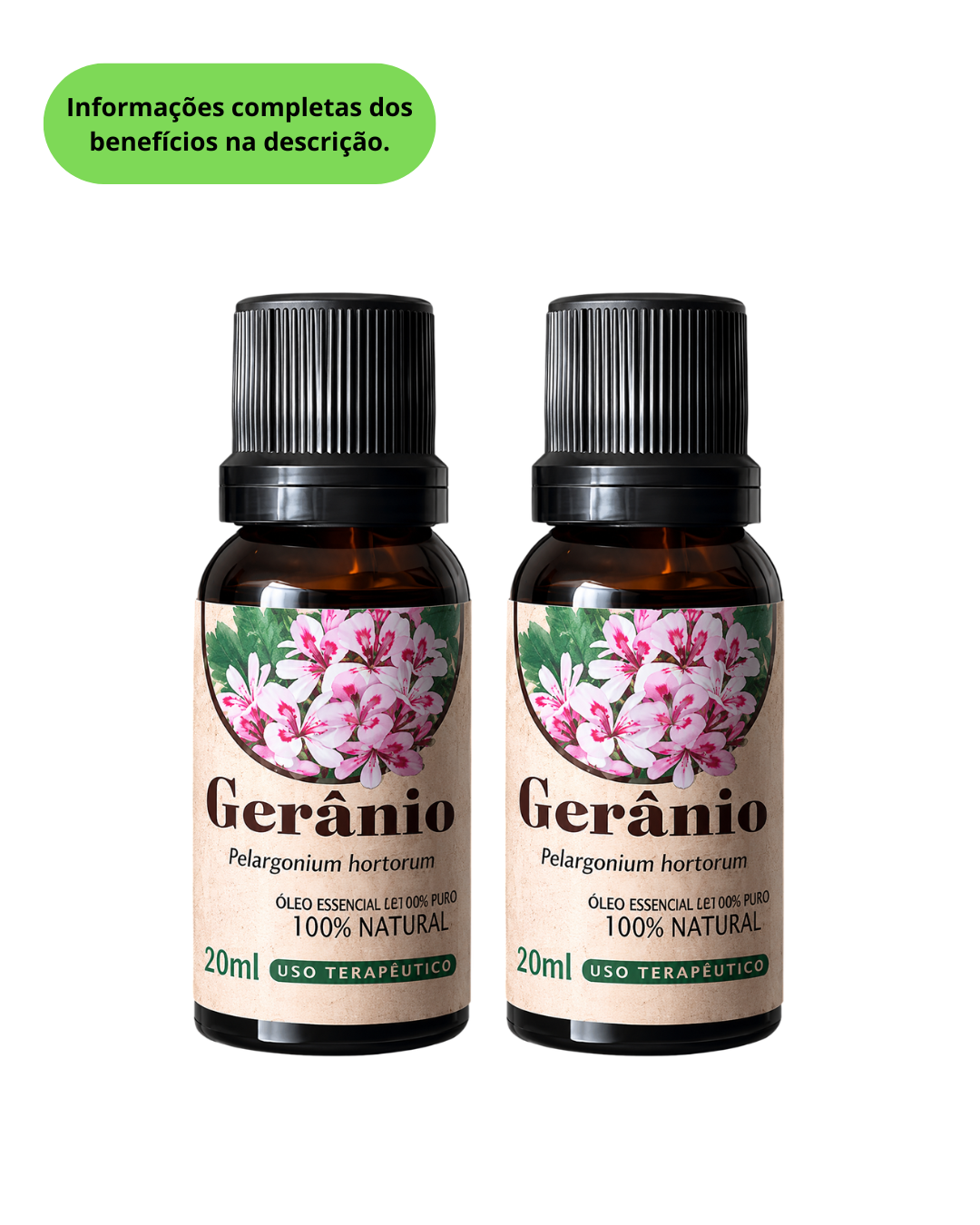 2 Óleos de Gerânio - 20ml cada